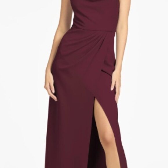 Sachin + Babi and Evening gown Vneck Spagettic Strap Deep Wine Sz 10 #175 - Picture 4 of 6